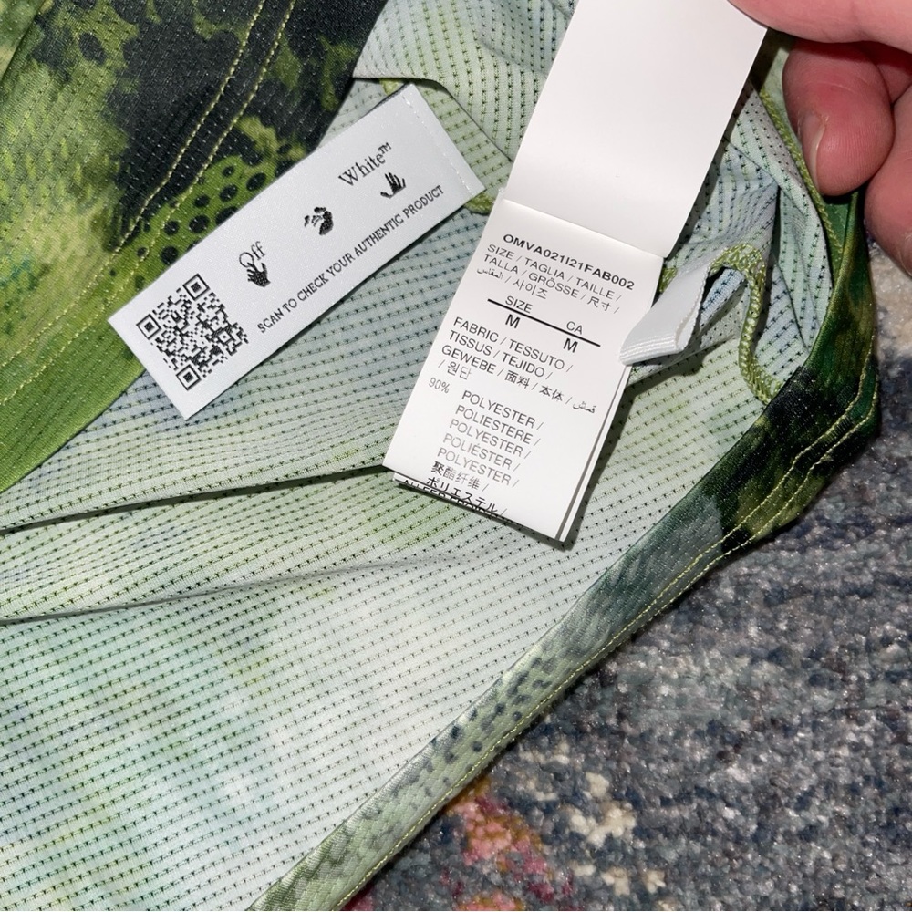 Off-White Active Mesh Workout Top Medium - image 2